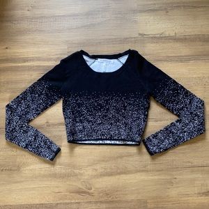 BCBG cropped black and white sweater XXS